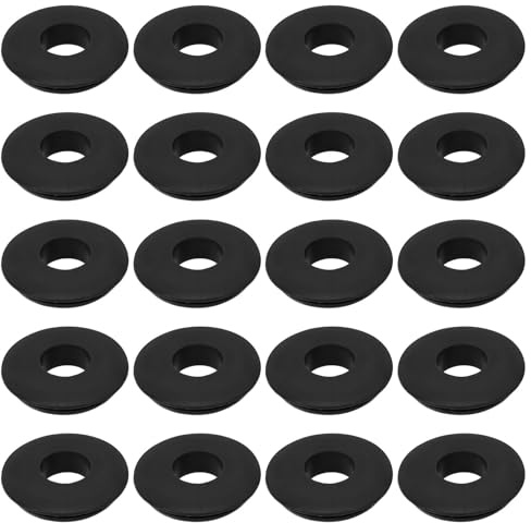 Alipis Juntas de Goma Negras Accesorio para Reparación y Mantenimiento de Camiones Comerciales y Semirremolques 20 para Mangueras de Freno de Remolque
