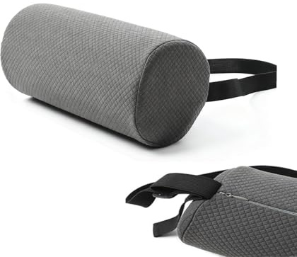 xlwen Almohada de Apoyo Lumbar de Espuma Viscoelástica con Correa Ajustable,Cojín de Soporte para Respaldo,Cojín de Apoyo Lumbar con Funda,Cojín de Cuello,Protector de Cintura para Silla De Oficina