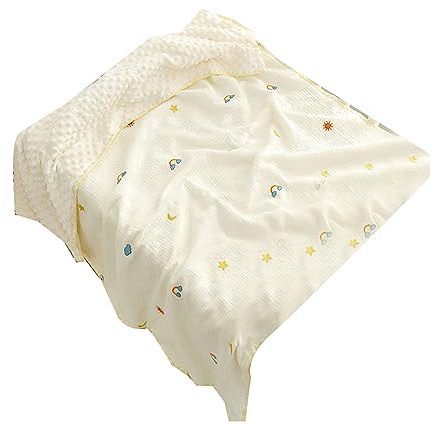 Watreketal Coperta per neonati in stile cartone animato per neonati, per la doccia, per neonati, ragazzi, ragazze, culla, biancheria da letto, morbida coperta per neonati, traspirante, copertura