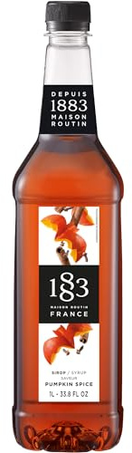 1883 Pumpkin Spice Sirup| Qualität aus Frankreich | 1 Liter | PET-Flasche | Vegan