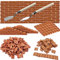 Woohome 542 Stück Mini Grau Scale Ziegel Dachziegel Bauset, Miniatur Dachziegel und Mini Ziegel für DIY Puppenhaus Ziegel Diorama Fairy Garten Dekoration