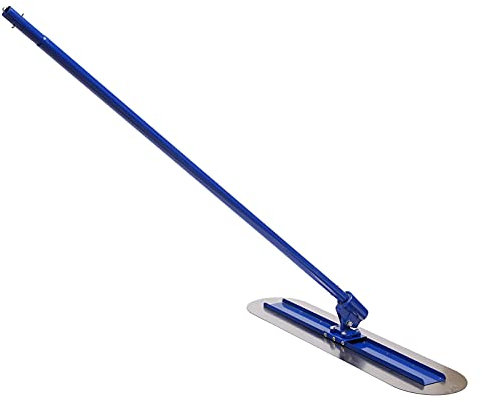 Truelle de lissage de sol en acier inoxydable 1200 x 200 mm – Plaque de nettoyage durable de 1,2 m, réglage automatique de la rotation, poids 15 kg