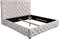 riess-ambiente.de Design Doppelbett Paris 180x200cm Champagner Samt Chesterfield Polsterbett, Bettrahmen