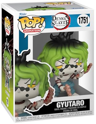 Funko POP! Animation: DS - Gyutaro - Demon Slayer - Samlarobjekt Vinylfigur - Presentidé - Officiell Merchandise - Leksaker för Barn & Vuxna - Anime Fans - Modellfigur för samlare och utställning