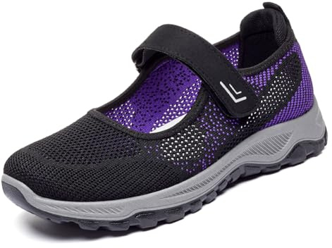 WDRHC Femmes Chaussures d'infirmière Confortables Chaussures de Marche Semelle antidérapante Chaussures de Sport Cadeau Sneaker décontracté Chaussures De Sport Eté Légères Noir