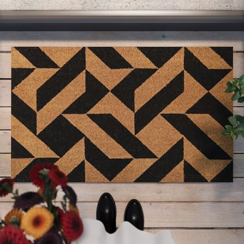 Mainstage – snygg kokosdörrmatta från WECONhome för varje ingång (60 x 90 cm, natur)