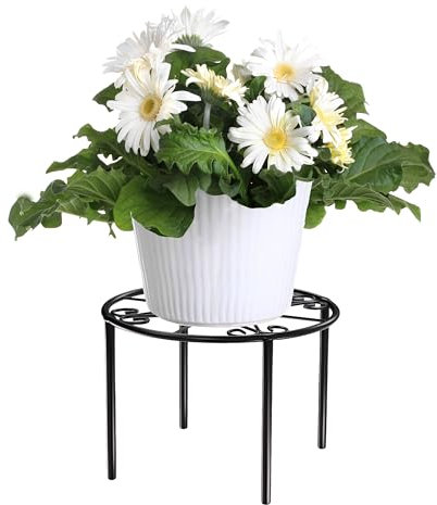 Josmimic 1 Pack Metal Plant Stand Heavy Duty 10.2''/26cm Flower Rack Flower Pot Stand Planter Holder Indoor And Outdoor
