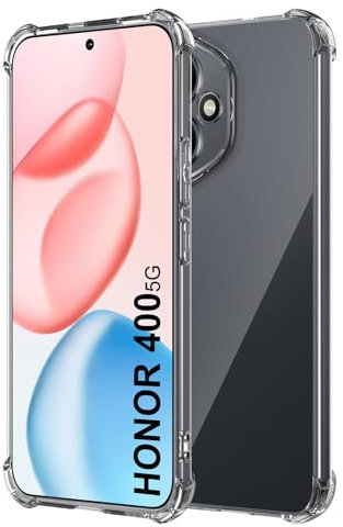 HidWee Cristal Clear Compatible con Honor 400 5G Funda, Flexible Slim de Suave TPU Silicona Caso Delgada, No Amarillea Antiarañazos Carcasa, Anti-Choque Cover - Transparente