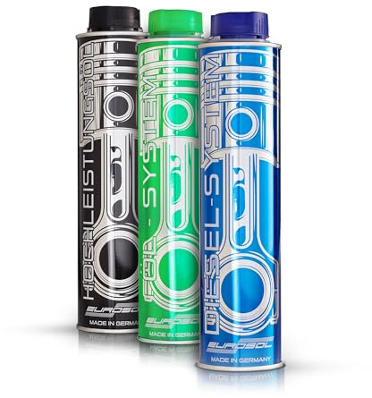 Eurosol Diesel Performance-Trio 3X 400ml | Diesel-System + Öl-System Motorspülung + Hochleistungsöl | DPF & AGR Reinigung, MOTORINNENREINIGUNG & VERSCHLEISSSCHUTZ | Profi-Trio