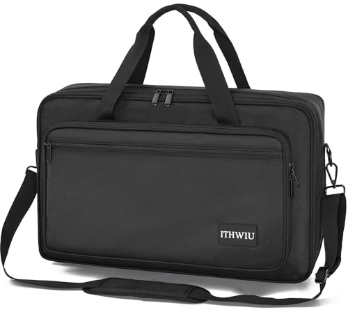 FREEAMG Väska DJ‑Kontroller Styv Bas Mjuk Axelrem, Svart | Transportväska DJ‑Kontroller Nylon Kompatibel Hercules Inpulse 200 MK3, Pioneer DDJ‑200, Arturia MiniLab 3, 41×26×6,5 CM