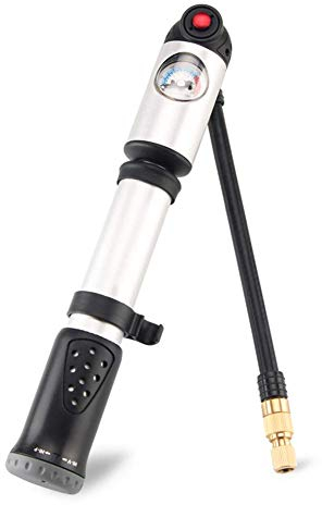 RANRANHOME Fahrrad-Reifen/Dämpferpumpe MTB, 300 Psi MTB Tragbare Luftpumpe, Presta Schrader Mini Luftpumpe Für Rennrad, Berg-Und BMX-Bikes, Mit Dial-Gauge Und Montagewinkel
