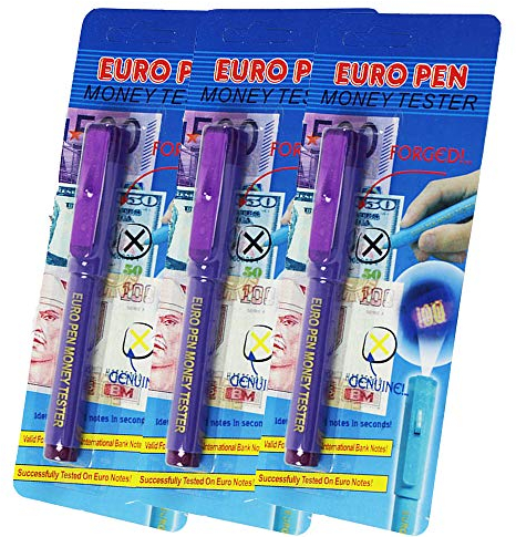 1/3 Stück Geldscheinsprüfer Stift Als Geldscheintester, Geldprüfer Stift Geldscheinprüfer Stift Prüfstift Geldschein Tester Geldscheinsprüfer