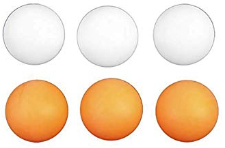 N-K PULABO Tischtennisbälle Kunststoff Ping Pong Bälle für Amateure Unterhaltung 40mm Durchmesser Orange, Weiß 6Pcs Langlebig und nützlich Beliebt