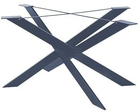 Magnetic Mobel Orion Table Base Design - Struttura a croce per tavolo in acciaio massiccio con profilo in metallo, 8 x 2 cm (antracite)