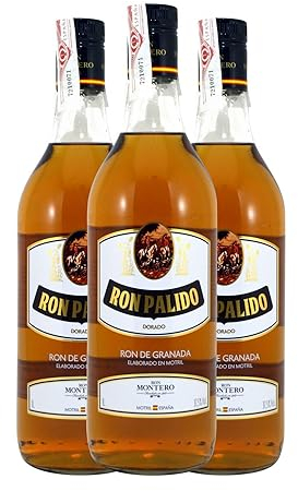Ron Montero Palido Botella Misil 1 L (Caja de 3 Botella Misil de 1 L)