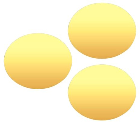 predolo 3 Pezzi di Specchi Rotondi per Centrotavola, Vassoi Decorativi con Specchi, Piatti Portacandele per Ornamenti, 30cm Oro