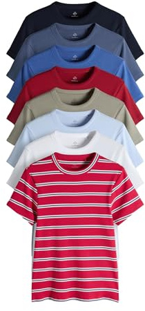 THE SET Dam 8-pack kortärmade, ribbade t-shirtar från THE SET