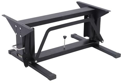 Aramox Cadre de Bureau Debout, Acier laminé à Chaud, Hauteur Réglable de 27 à 63 Cm, Base de Bureau Stable pour Une Utilisation à la Maison et en Camping-Car