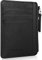 flintronic Portia Carte di Credito e Tasche Pelle, Scomparto Con Cerniera, Borsa Tascabile Sottile Uomo 8 Slot Per Schede e Porta Id/Foto, Nero