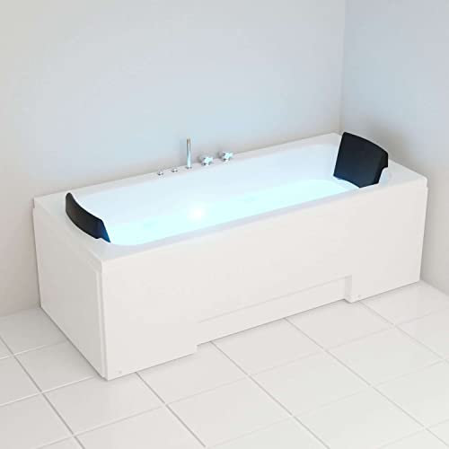 Luxus LED Whirlpool Badewanne SET 170x75cm+Hydrojet Eckwhirlpool Modell 2024