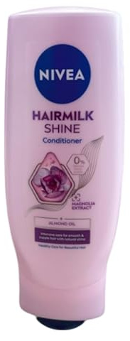 Nivea Balsamo per il latte dei capelli naturale Shine Hair Glow Natural Glow with latte and Silk Proteins Balanced Ph Hydrates Deeply with Built-in siero 200ml Pack of 5