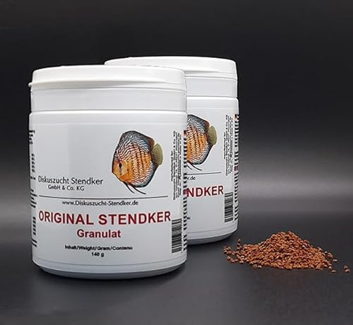 Doppelpack! 2X Stendker Granulat 140g - hochwertiges Markenfutter - Diskus Futter - Diskusgranulat