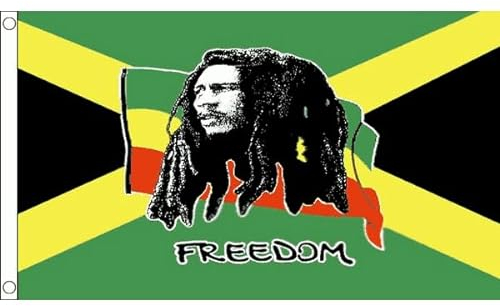 Große Flagge mit Bob Marley (Jamaika), 240 x 150 cm