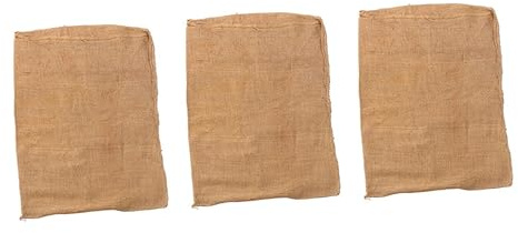 OFFSCH 3pcs Large Burlap Storage Bags Home Walnuts Sacks for Vegetable Nuts Sacks