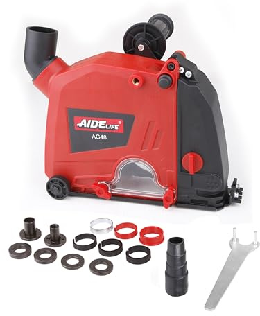 Aidelife Absaughaube für Winkelschleifer 125/150mm für Mauernutfräse Schlitzfräse set
