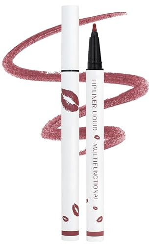 Lipliner, 2025 Neu Lipliner Wasserfest, 2-in-1 Langanhaltender Lippenkonturenstift mit Mattes Finish, Hochpigmentiert und Geschmeidig, Konturieren Sie Ihre Lippen (#06, 0.6ml)