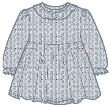 Nbftessie Ls Body Dress Lil, zen blue, 74