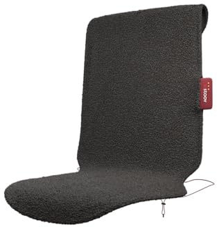 STOOV Big Hug - Chauffage de siège - Sans fil - Technologie de chauffage infrarouge - Pro batterie avec jusqu'à 5 heures chaleur sans fil - 45x115 cm - Woolly - Grey