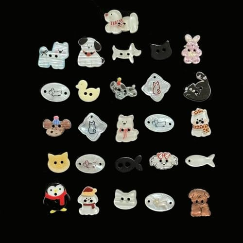 MIUPOO Cute Animal Resin Buttons,Colorful Resin Buttons,Cartoon Sewing Buttons for Kids Knitting Painting Crafts Embellishments DIY Handmade Crafting Decor Clothes Crafts,26 Piece.