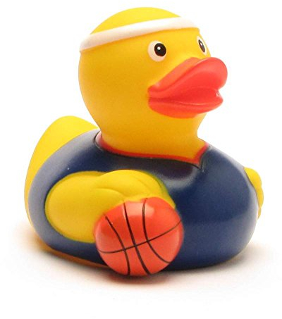 Duckshop I Canard de bain Basketball I Canard de bain I L : 8 cm I avec porte-clés canard de bain