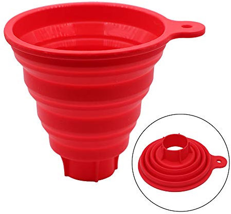 KongNai Silicone Collapsible Wide Mouth Funnel for Jars, Foldable Large Canning Funnel for Wide Mouth Jar, Food Grade Silicone Transferring Tool for Liquid Oil Jam Solid Seasoning Bean