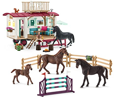 SCHLEICH 72141 Geheimes Turnier-Training am Caravan, für Kinder ab 5-12 Jahren, Horse Club - Spielset