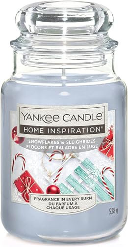 Yankee Candle Home Inspiration, Jar Candle, Sleigh Ride Fragrance, Gift Idea (Sleigh Ride, Large Jar)