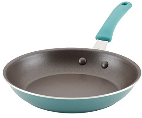 Rachael Ray Cook + Create Nonstick Frying Pan/Skillet, 10 Inch, Agave Blue