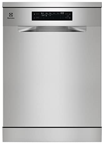 Electrolux ESS47420SX Lavavajillas de 60 cm, 13 Cubiertos, Sistema AirDry, Programa Auto de 30 min, Display XL, Función Extrahigiene, Brazo Aspersor Satélite, Softspikes, 44 dB(A), Inox, Clase C