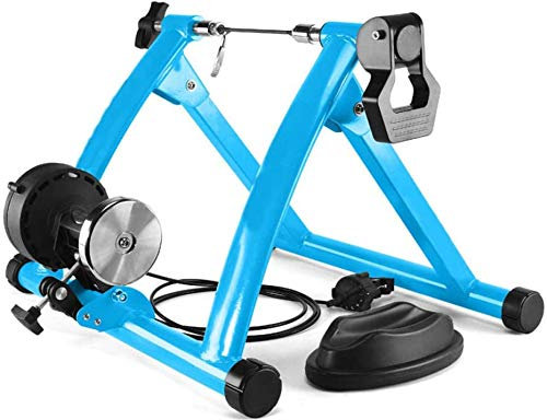 Cykel Rulltränare Cykel Rulltränare Racercykel Inomhus motionscykel Hemmeträning 6-växlad cykeltränare med magnetiskt motstånd, vägtränare, cykeltränare (blå)