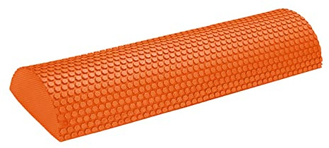LOVIVER Halbrunde Schaumstoffrolle Halbrolle Schaumstoff 200 kg strapazierfähige, langlebige, hochdichte, halbrunde Schaumstoffrolle für Damen und Herren, Orange 45 cm x 7,5 cm