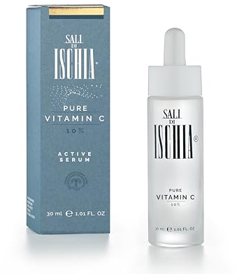 Sali di Ischia [30 ml.] - Pure Vitamin C 10% - Illuminare la Pelle e Ridurre Macchie Scure - Antiossidante - Riduce i Segni del Tempo - Nickel Tested