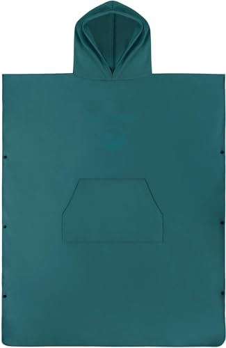 Badehandtuch mit Kapuze Badeponcho für Damen und Herren - Umziehhilfe, Surfer Poncho und Badetuch in Einem - perfekt für den Strand, Schwimmbad oder Campingplatz Farbe Petrol Größe 90 x 110 cm