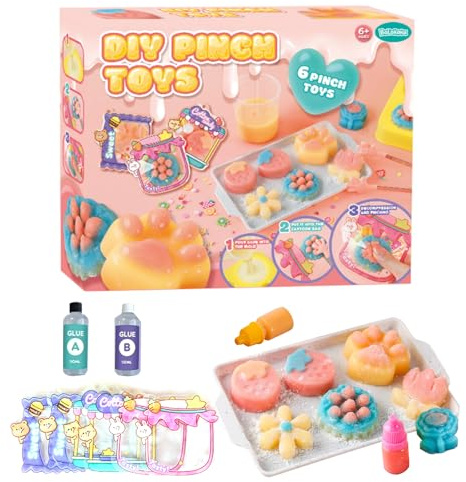 Balakaka Squishy Maker Juguete Relax, Antiestrés de Silicona para Apretar con Molde y Bolsitas Decorativas, Colgante Delicado Regalitos Cumpleaños Niños 3+