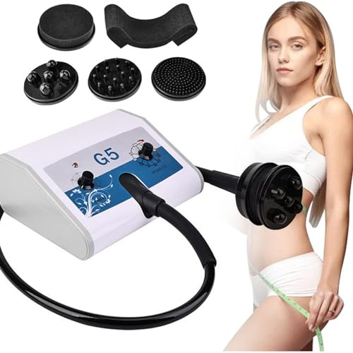 Quemador de grasa con vibración de celulitis G5 de alta frecuencia, máquina de masaje vibrador adelgazante con 5 cabezales de masaje vibratorios