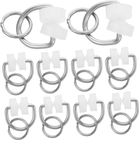 IMIKEYA 50pièces Crochets Métalliques Pour Tringle à Rideaux Coulissants Avec Roulettes Silencieuses Galets De Glissement Pour Rails De Rideaux Accessoires Pour Tringles Coulissantes Patin