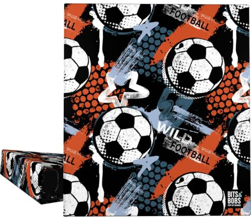 Grafoplas - Carpeta Anillas A4, 4 Argollas Mixtas 40mm, Bits&Bobs Wild Football, FSC