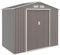 Outsunny 7 x 4ft Metal Garden Shed, Outdoor Storage Tool House with Ventilation Slots, Foundation Kit and Lockable Double Doors, Grey