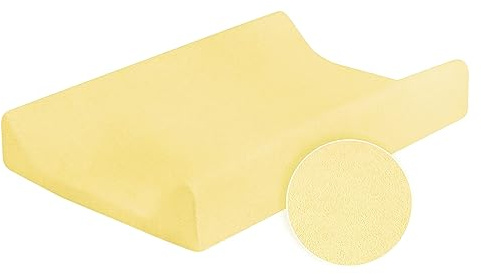 Baby Terry Cover for Changing Mat 80x50 cm for Nappy Changer with Raised Edges (Yellow)