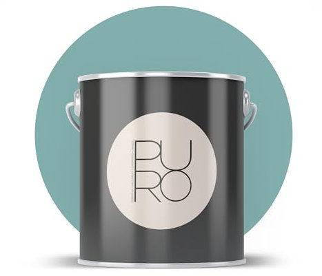 Livingwalls PURO Premium Wandfarbe c4008 - Malerfarbe für Wohnräume und Arbeitszimmer mit sehr hoher Deckkraft - matte hochwertige in Blau - 1l